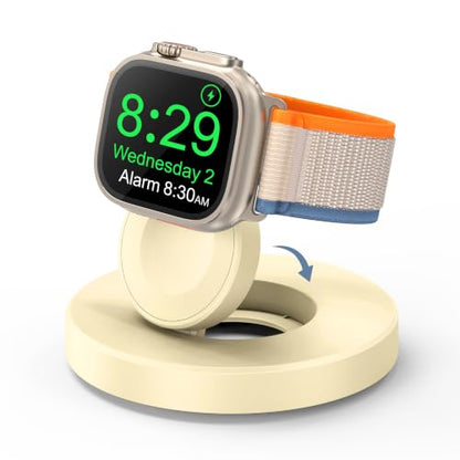 Upgraded for Apple Watch Charger, Foldable Travel Fast Charging Dock - color: Yellow, size: USB A