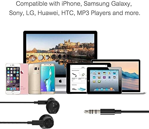 BENEWY in-Ear Headphones, 3.5mm Earphones Wired Earbuds with Microphone - color: Black