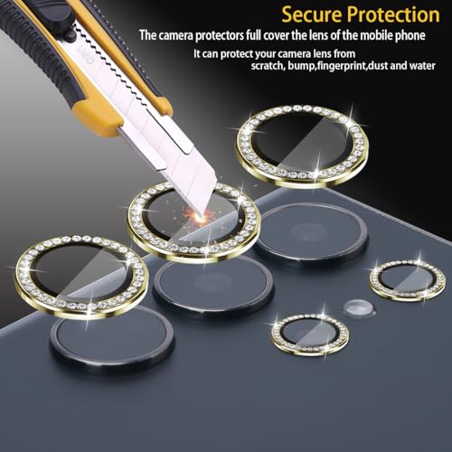 Camera Lens Protector for Samsung Galaxy S25 Ultra, Diamond Gold - color: Diamond Gold