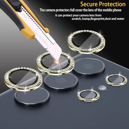 Camera Lens Protector for Samsung Galaxy S25 Ultra, Diamond Gold - color: Diamond Gold
