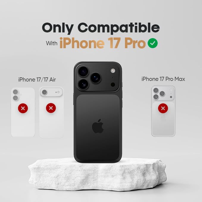 MOTIVE for iPhone 17 Pro Case with Belt Clip, Rigid, Kickstand | 6.3" | Ranger v1 Series, Black, 360° holster, open-top/open-bottom port access, textured grip, slim - size: iPhone 17 Pro