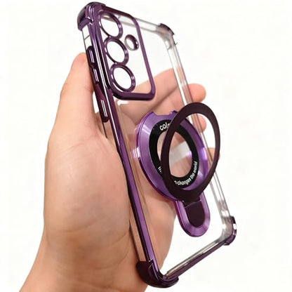Case Compatible with Samsung Galaxy A15 5g Phone Case softcase Protective with Ring Stand Clear Phone Cover for Samsung a15 5g case Cute,Purple - color: Purple, size: Samsung Galaxy A15