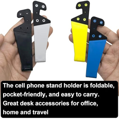 4 Pack Cell Phone Stand, Foldable Phone Holder for Desk Compatible with Phone 16 15 14 13 12 11 Pro Xs Xs Max Xr X 8, Nintendo Switch, All Phones - color: Polychrome Portable