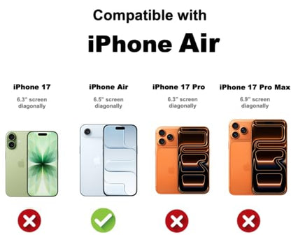 Shamo's Clear Slim Soft-Touch TPU Case for iPhone Air – Non-Slip Grip, Shock-Absorbing Protection, Ultra-Slim, Anti-Yellowing, Scratch-Resistant, Wireless Charging Compatible (for iPhone Air) - size: For iPhone Air