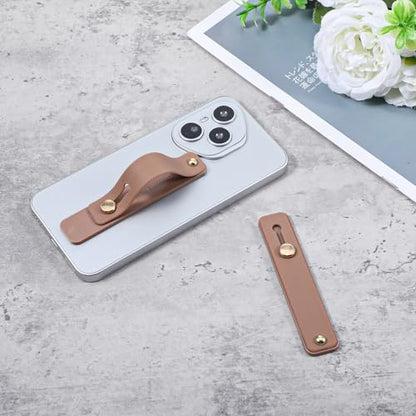 Ymapinc 2Pcs Phone Loops for Back of Phone Strap Grip Holder - color: Brown