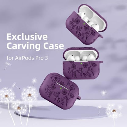 Lerobo for AirPods Pro 3 Case with Cleaner Kit & Keychain, Purple - color: A-Purple, size: AirPods Pro 3