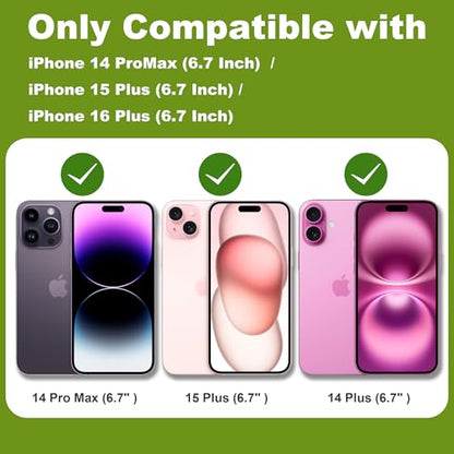 2 Pack Matte Privacy Screen Protector for iPhone 14 Pro Max / 15 Plus / 16 Plus 6.7",Anti-Glare Anti-Spy Scratch Resistant Tempered Glass Film,Smooth Responsive Touch Anti-Scratch Glass，Easy to Install - size: for iPhone 14 Pro Max / 15 Plus / 16 Plus