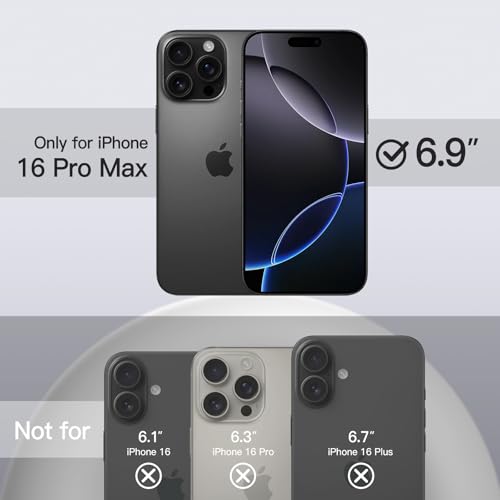 JETech Silicone Case for iPhone 16 Pro Max, Black | Silky Soft Touch, Shockproof Protection, Scratch Resistant, Microfiber Lining - color: Black, size: iPhone 16 Pro Max
