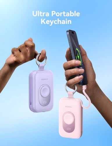 RORRY CharmGo Portable Charger, 20000mAh PD 30W Portable Charger Power Bank - color: Mulberry