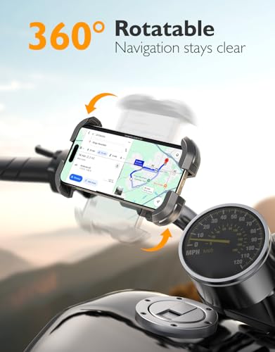 Bike Phone Holder Motorcycle Mount with Rubber Vibration Damper