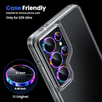 WSKEN for Samsung Galaxy S26 Ultra Camera Lens Protector - Ultra Thin - color: Colorful