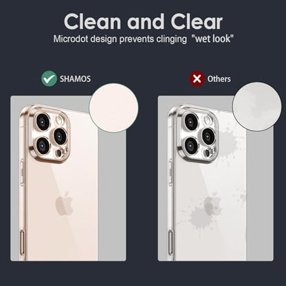 Shamo's Clear TPU Case for iPhone 16 Pro Max– with Camera Protection, Ultra Slim, Shockproof, Anti-Yellowing, Scratch-Resistant, Wireless Charging Compatible, Enhanced Grip (for iPhone 16 Pro Max) - size: For iPhone 16 Pro Max