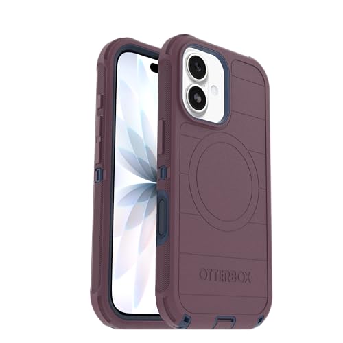 OtterBox iPhone 17 (Only) - Defender Series Case - Tulipwood Glow (Purple & Blue) - Snaps on MagSafe - Tough - Rugged & Durable - color: Tulipwood Glow (Purple & Blue), style: iPhone 17