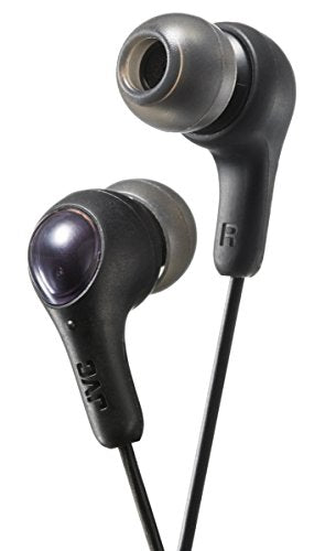 JVC Gumy in Ear Earbud Headphones, Powerful Sound, Comfortable and Secure Fit, Silicone Ear Pieces - HAFX7B Black, Small - size: Small