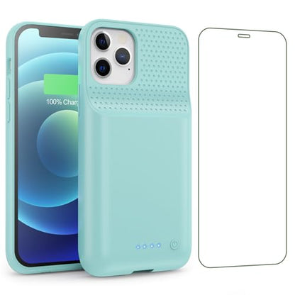 Battery Case for iPhone 12/12 Pro,[2025 Upgraded] 10800mAh Ultra-Slim Portable Extended Charger Case Cover for iPhone 12/12 Pro Charging Case (6.1 Inch)-Green - color: Green