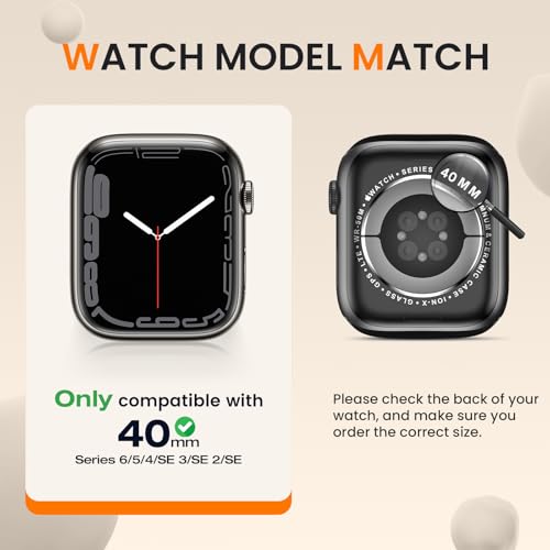 [2 Pack] Bumper Case for Apple Watch SE3/SE2/SE/Series 6/5/4 40mm, Gold - color: Gold+Gold, size: 40 mm SE/Series 6/5/4