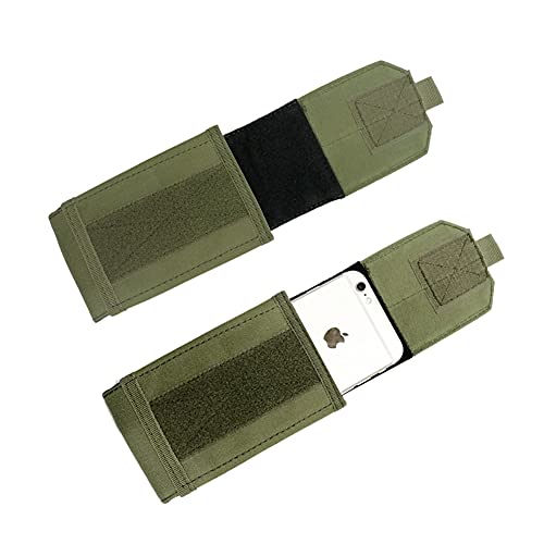 Universal Tactical Molle Phone Pouch Cellphone Holder | Mobile Holster Belt Smartphone Pouch for iPhone 17 Pro Max/Air/17 Pro/ iphone17/16 /15 /14 /13/12 Pro Max/iphone 16/15/14Plus - color: ARMY GREEN