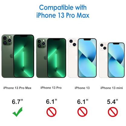 JETech Case for iPhone 13 Pro Max, Anti-Yellowing, Alpine Green | Shockproof Protection, Scratch Resistant Hard PC Back, Durable Transparent TPU Bumper - color: Alpine Green