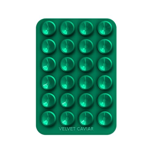 Velvet Caviar Suction Cup Phone Case Mount Compatible with MagSafe Devices Only - Magnetic Silicone Sticky Phone Grip Holder for iPhone Back of Phone - Mirror Gripper (Emerald Green) - color: Emeral Green