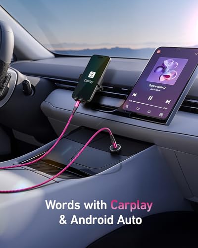 USB C to USB C Cable 60W [2Pack 3FT], USB C Fast Charging Cable for Car - color: Rose Red, size: 3FT, style: USB C to USB C
