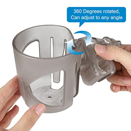 Accmor Stroller Cup Holder, Cup Holder for Walker Bike Wheelchair - color: All Transparent Grey