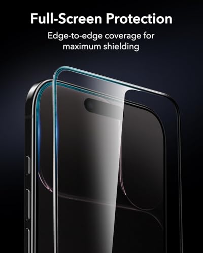 ESR 3 Pack for iPhone 17 Air Screen Protector, Armorite | 7X Impact Absorption, 9H+ Tempered Glass, Easy One-Pull Installation, Full-Coverage Protection, UltraFit Tray, Bubble-Free - size: iPhone Air 6.5 inch