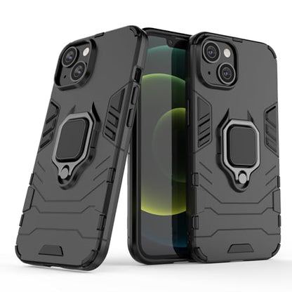Max Power Digital Magnet Case for iPhone 15 Shockproof Hard Phone Cover with Grip, Metal Ring Kickstand Bumper Shell [Compatible with Magnetic Car Mount] (Black) - size: iPhone 15