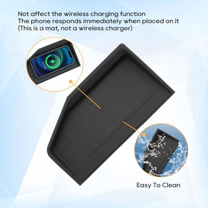 GX 550 Silicone Pad Center Console Wireless Charging Pad Mat for 2024 2025 GX 550 Non-Slip Pad GX550 Liner 2024 2025 GX 550 Accessories GX 550 Center Console Liner[Not for Cool Box Model]