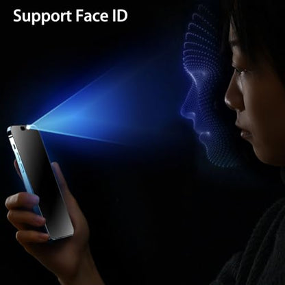 2 Pack 360 Degree Anti-glare Privacy Screen Protector for iPhone 16 Pro/iPhone 17 Matte Anti-Spy 4 Direction Soft Film 6.3 inch - size: For iPhone 16 Pro