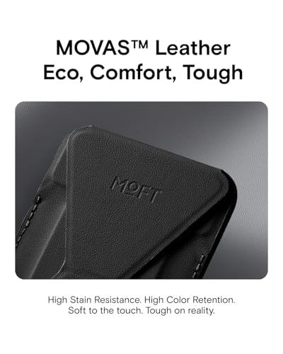 MOFT MagSafe Wallet Stand with Apple Find My, Ultra-Slim Trackable Strong Magnetic Phone Card Holder, 3-in-1 Multi-Angle Adjustable Phone Stand for iPhone 18/17/16/15/14/13 Series, Jet Black - color: Jet Black