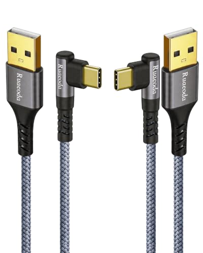90 Degree USB C CarPlay Cable (6ft 2-Pack), Right Angle 3.1A Fast Charge Cord Compatible with iPhone 17 16 15 Pro Max Galaxy S25, Grey - size: 6Ft 2Pack