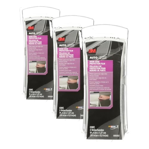 3M Door Edge Protection Film, 36 Inch, Protect Door Edges from Chips, Scratches, and Scuffs, No Tool Required, Yellowing and Staining Resistant, Professional Grade Solution (08582) (Pack of 3) - size: Protection Film (Pack of 3)