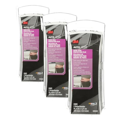 3M Door Edge Protection Film, 36 Inch, Protect Door Edges from Chips, Scratches, and Scuffs, No Tool Required, Yellowing and Staining Resistant, Professional Grade Solution (08582) (Pack of 3) - size: Protection Film (Pack of 3)