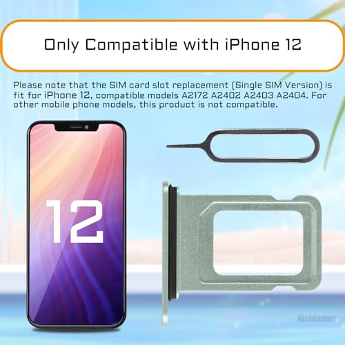 for iPhone 12 Green Single SIM Card Tray Slot Replacement