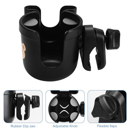 Accmor Wheelchair Cup Holder with Phone Holder, ﻿Universal 360° Rotatable Walker Cup Holder Rollator Scooter Accessory - color: Bear