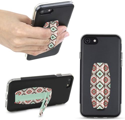 Gear Beast Universal Cell Phone Grip - Ultra Slim Elastic Finger Holder & Phone Stand - color: Tribal