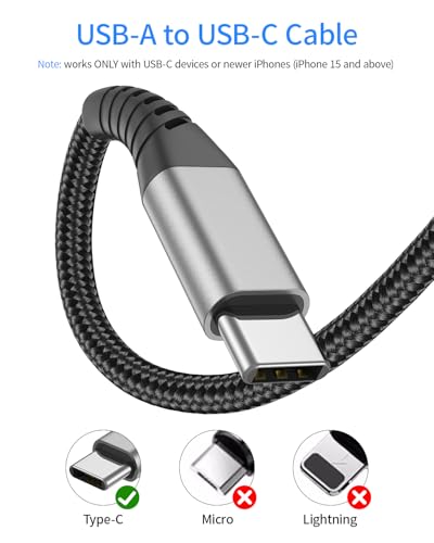 6 inch Short USB A to USB C Cable Fast Charging, 2 Pack 0.5ft USBC Cable - size: 0.5 Feet, style: USB A to USB C