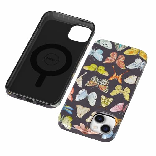 Casely iPhone 14 Plus Case | Midnight Monarch | Jenna Palek x Casely | Compatible with MagSafe | Classic Ultra Slim Design - color: Midnight Monarch | Jenna Palek x Casely