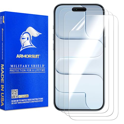 ArmorSuit 3 Pack Screen Protector for iPhone Air [6.6 inch] Case Friendly MilitaryShield HD Clear TPU Film - Made in the USA - size: iPhone Air 6.6" 3-Pack