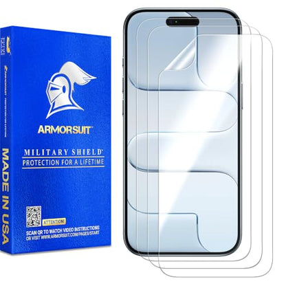 ArmorSuit 3 Pack Screen Protector for iPhone Air [6.6 inch] Case Friendly MilitaryShield HD Clear TPU Film - Made in the USA - size: iPhone Air 6.6" 3-Pack