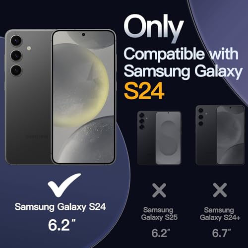 JETech Case for Samsung Galaxy S24 5G, Non-Yellowing Shockproof Bumper Protective Phone Cover, Anti-Scratch Hard PC Back (Black) - color: Black, size: Galaxy S24