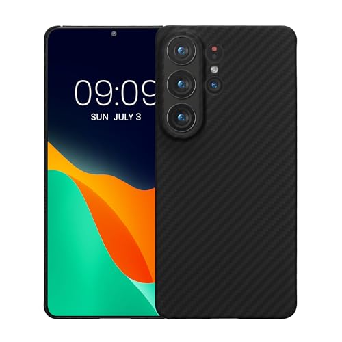 kalibri Aramid Fiber Case Compatible with Samsung Galaxy S26 Ultra - Case Super Slim Strong Protective Phone Cover - Black Matte - size: Galaxy S26 Ultra