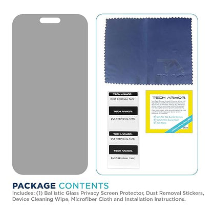 Tech Armor Privacy Glass for iPhone 15 Plus Screen Protector 1-Pack - size: iPhone 15 Plus-6.7 Inch