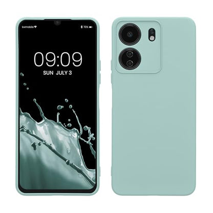 kwmobile Case Compatible with Xiaomi Poco C65 / Redmi 13C Case - Protective Slim TPU Cover with Soft Matte Finish - Cool Mint - color: Cool Mint