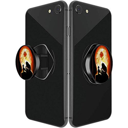 3 Pack/Multifunction Cell Phone Stand Holder and Grip Love Cartoon Foldable Phone Kickstand Mount Compatible for Smartphones - color: Love Cartoon