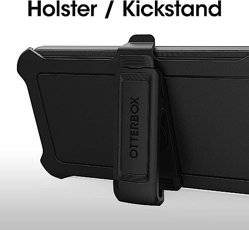 OtterBox Galaxy S23+ (Only) - Defender Series Case - Black, Rugged & Durable - with Port Protection - Includes Holster Clip Kickstand - Microbial Defense Protection - Non-Retail Packaging - color: Black