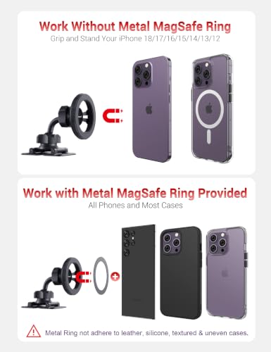 PROfezzion Deluxe Premium Metal Magnetic Car Mount Phone Holder for MagSafe