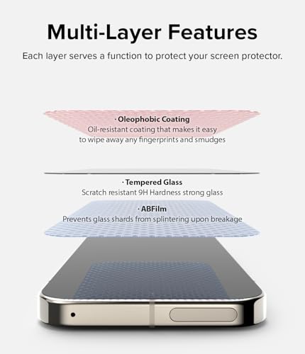 Ringke for Google Pixel 9 Pro XL Screen Protector [Easy Slide, 2 Pack] | Easy Installation with Alignment Tool, Case Friendly Premium 9H Hardness Tempered Glass - size: Pixel 9 Pro XL