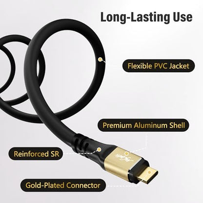 100W USB C to USB C Cable 15FT, Type-C Extra-Long 5A Fast Charging Cable, Compatible with iPhone 17 16 15 Pro Max Plus Air, Samsung Galaxy S25 S24 S23, MacBook Pro, iPad Air/Pro, Carplay - size: 15 FT