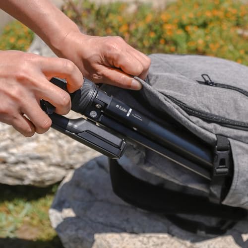 Heavy Duty Lightweight Tripods by foldio foldable studio, Portable Cell Phone & Camera Tripods with Phone Holder, for iPhone, Android, Tripod for Photo Video Shooting (Travel Tripod - Aluminum) - style: Travel Tripod - TT Aluminum